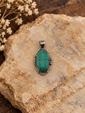Oval Turquoise Sterling Silver Pendant
