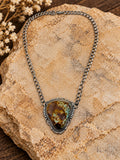 Triangular Turquoise Sterling Silver Pendant